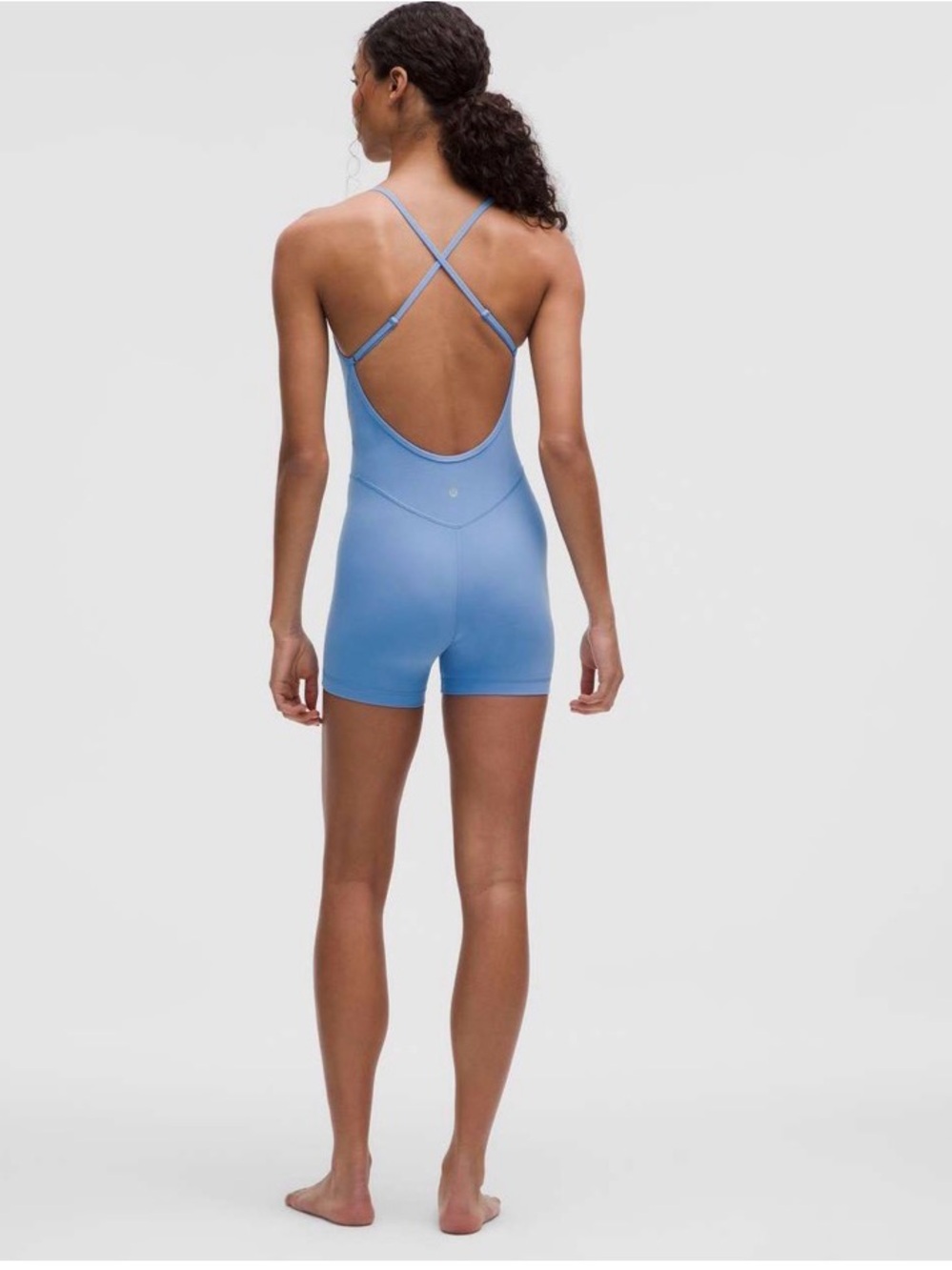 NWT Lululemon Align Cross-Back Bodysuit 4”, Pool Party Blue, Size 6